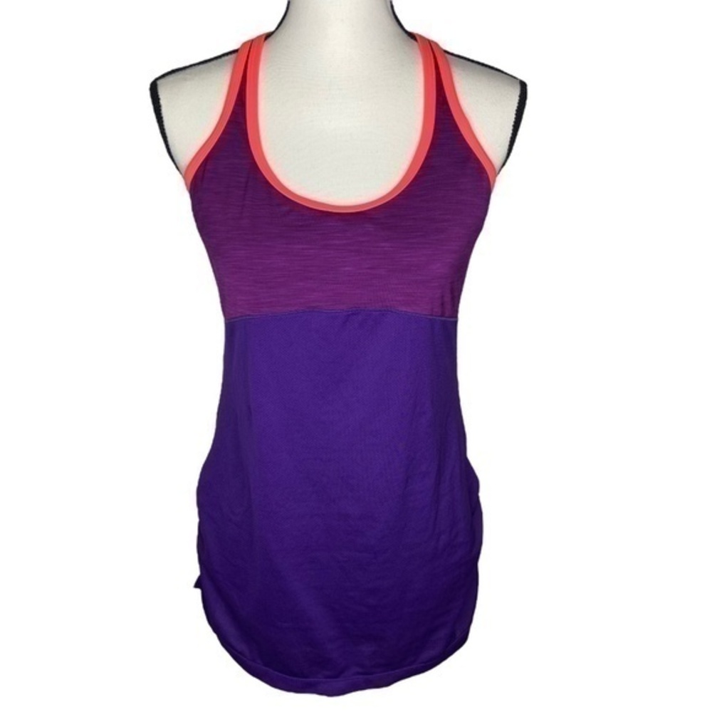 New Balance Tank Top Purple Athletic Lightning dry Racer Back Keyhole Size Large